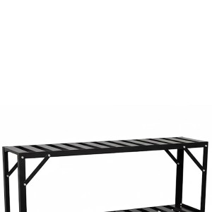 Mensola superiore nera Halls 121x26cm per tavolo indipendente, accessorio per serra.