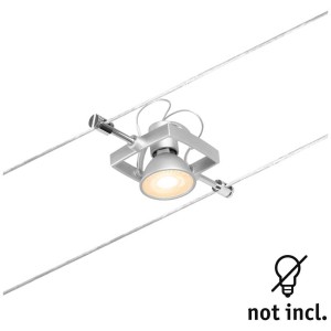 Faretto per sistema a fune Paulmann Mac II, cromo opaco, per plafoniere. Lampadina non inclusa.
