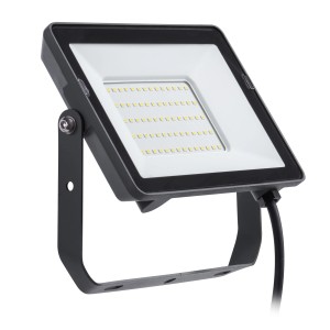 Faro LED da esterno Philips Projectline nero, 50W, 3000K, IP65. Robusto e impermeabile per giardino, cortile e vialetto.