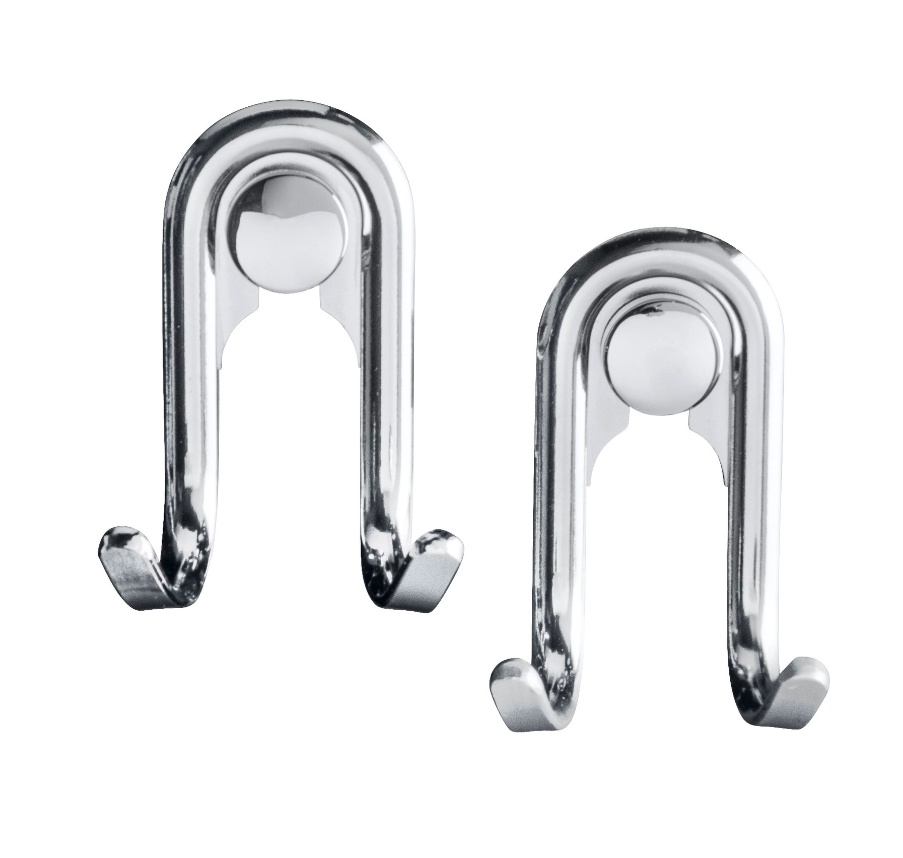 Wenko Gancio doppio Style metallo cromato Silver Shiny set da 2