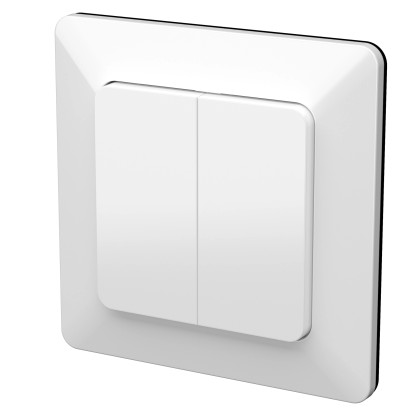 UP-Doppel-Drucktaster Modino Priamos Weiss