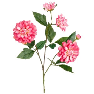 Fiore artificiale di dalia rosa Mica, 67 cm, in polietilene. Pianta artificiale decorativa per interni.