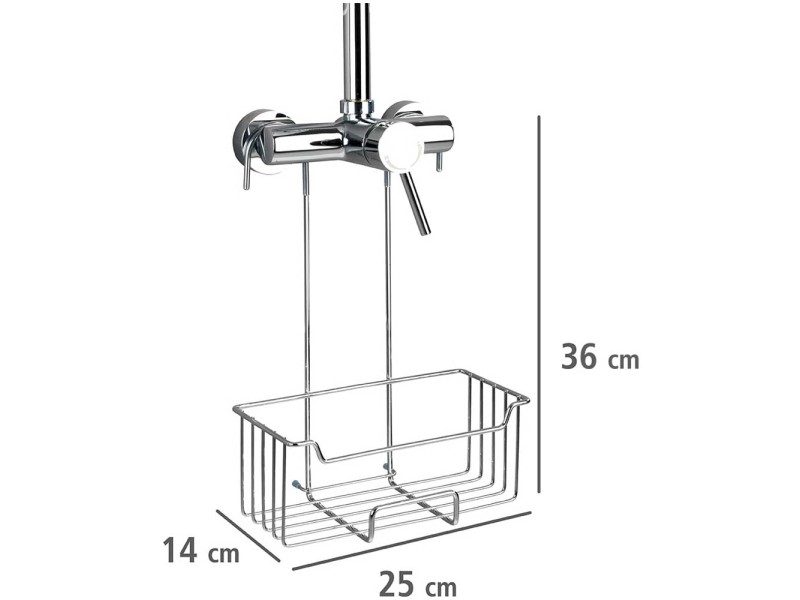 Serviteur de douche à 2 niveaux Classic Plus noir WENKO