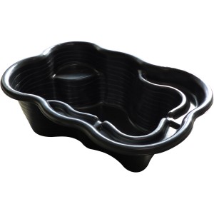 Laghetto preformato nero Ubbink Iris SII con zone per piante, volume 240 l.
