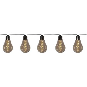 Guirlande lumineuse Star Trading heavy smoke jaune, 10 lampes LED pour extérieur, longueur totale 8,6 m.