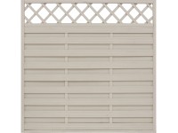 Sichtschutzzaun-Element Hamburg lasiert Cream 180 x 180 cm