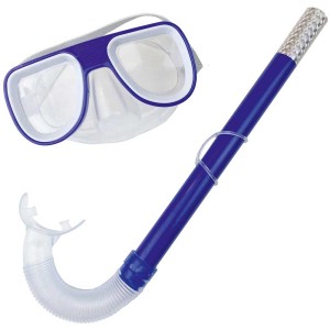Kit de plongée enfant Happy People avec masque en polycarbonate et tuba en PVC.