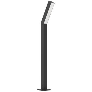 Moderna lampada da terra a LED Eglo Ugento, nera, in alluminio e acciaio per esterni.