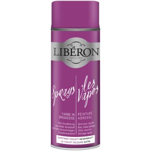 Vernice spray Libéron, viola opaco seta, bomboletta da 400ml di vernice effetto.