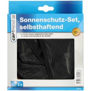 Cartrend Parasole Static, 2 pz, nero, autoadesivo per finestrini auto.