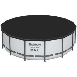 Piscina Bestway Steel Pro Max, Ø 488 cm, con telo di copertura. Piscina con struttura in acciaio per il giardino.