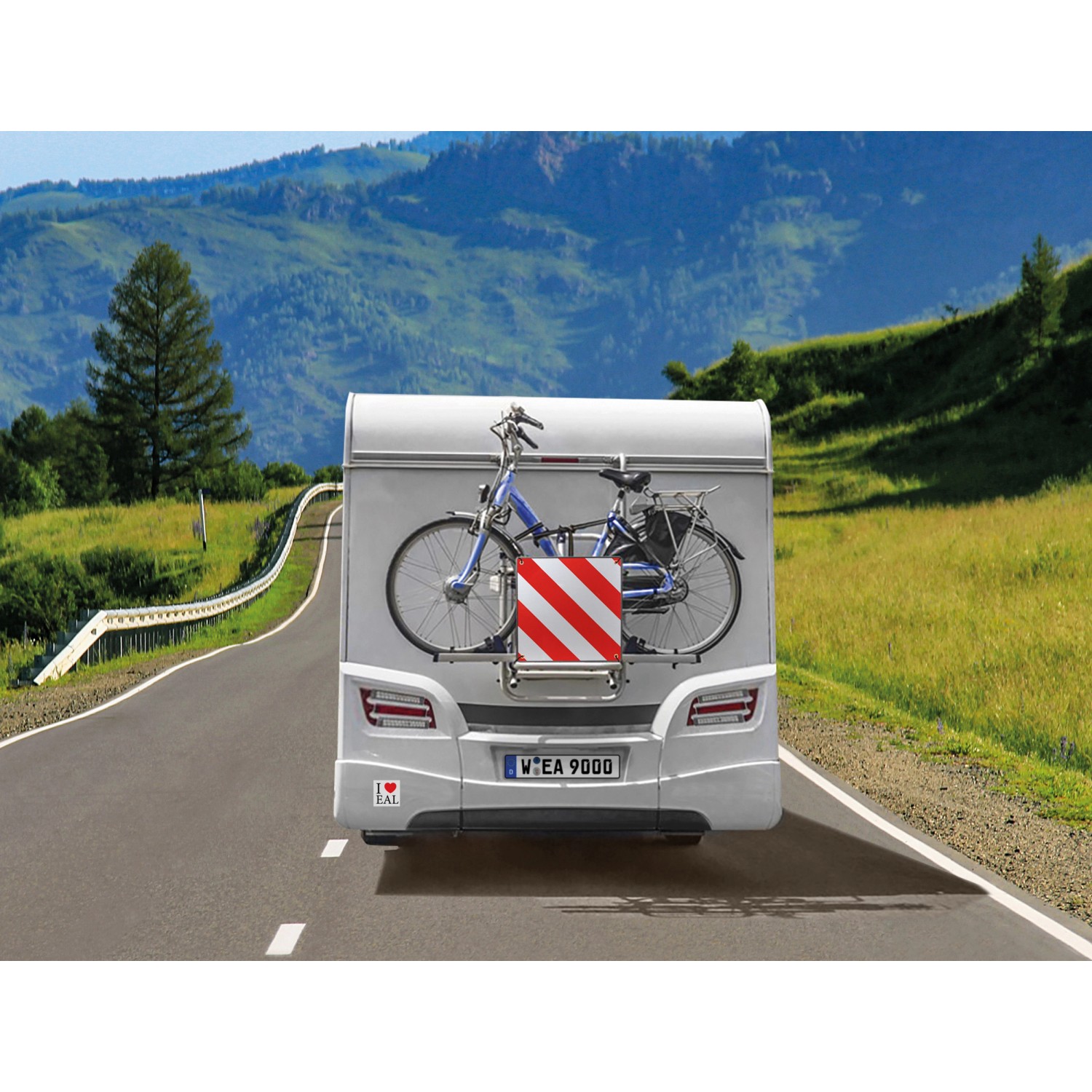 Wiltec Pannello Per Carichi Sporgenti Italia E Spagna Alluminio 50x50cm Per Portapacchi Posteriore 92115356