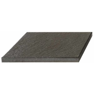 Piastrella per terrazza Sincera antracite, 60x40 cm, lastra in cemento per terrazza e giardino.