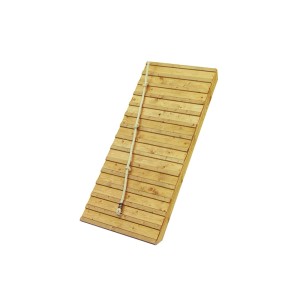 Holzrampe mit Kletterseil für Karibu Stelzenhaus Fidel, Natur-Anthrazit.