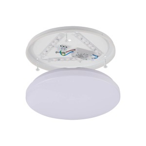 Plafoniera LED bianca Eglo Expert Approdo, Ø 43 cm, adatta per ambienti umidi.