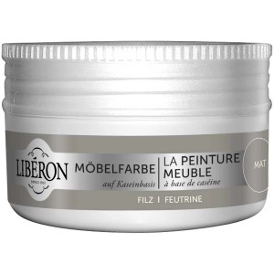 Libéron pittura per mobili a base di caseina color feltro, barattolo da 0,075 l.