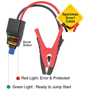 Hummer Jump Starter H10T: Avviatore di emergenza con cavo smart e pinze per auto.