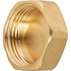 Tappo filettato in ottone 30,3 mm (Rp 1) per tubi in impianti di riscaldamento e idraulici.