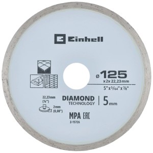 Jeu de disques diamantés Kwb, 125 mm, 2 pièces, pour meuleuses d'angle.