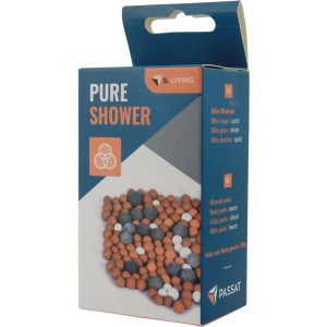 Filtro a perle minerali B. Living Pure Shower nella scatola. Filtro di ricambio per doccetta, con perle di quarzo e silicato.