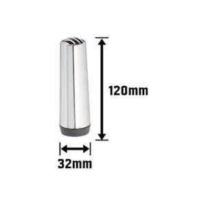 Tuyau vertical chromé pour siphon de douche, Ø 32 mm. Connecteur pour douche et siphon.