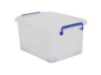 MSV Aufbewahrungsbox Polypropylen Weiss-Transparent 13 l