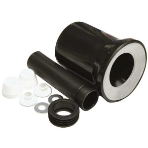 Kit de raccordement WC pour WC suspendus, comprenant tuyau d'évacuation, manchon et matériel de montage.