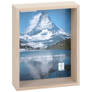 Cornice in legno 22,4x16,4x6,2cm da dipingere e decorare, versatile per accessori artistici.