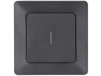 Interrupteur encastrable Priamos schéma 3 IP20 lumineux Anthracite T. 1 x 1