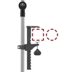 Morsetto da balcone Doppler 3,2 cm in antracite per fissare ombrelloni a ringhiere.