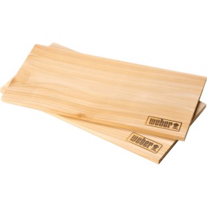 Tavole affumicatrici Weber in legno di cedro, 2 pezzi, per grigliate aromatiche.