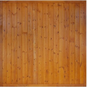 Sichtschutzzaun Oxford, Pinie lackiert, 180x180 cm. Holz Zaunelement für den Garten.