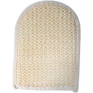 MSV Gant de peeling en sisal, 2 faces, 15x20 cm, pour le bain et la douche.