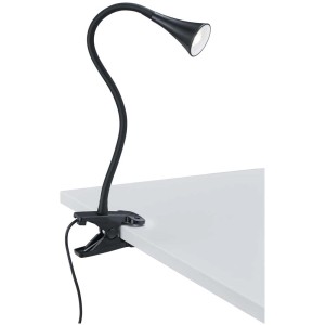 Lampada a pinza LED Viper nera con collo flessibile, 3 W.