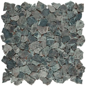 Mosaïque en marbre Marron Emperado Dark, 30,5x30,5 cm. Mosaïque en pierre naturelle pour salle de bain et cuisine.