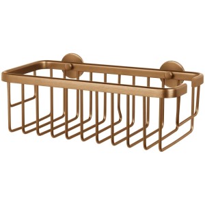 Tesa Moon panier de douche autocollant, métal bronze, pour accessoires de bain.