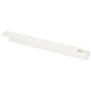 Goulotte de câblage blanche autocollante, 25x16 mm, longueur 2 m.