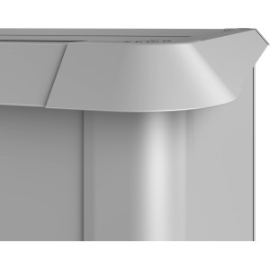 Protezione lumache Biohort per aiuola rialzata, 2x0,5m, argento metallizzato, dettaglio.