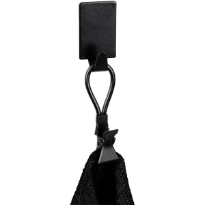 Wenko crochets rectangulaires auto-adhésifs en acier inoxydable, lot de 4, noirs. Crochets muraux pour salle de bain, cuisine et maison.