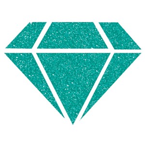Glitzernder Diamant in Türkis als Symbol für Aladine Diamond Farbe, Malzubehör.