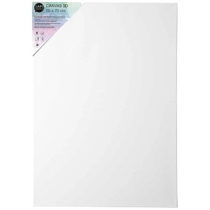 Telaio 3D bianco con tela, 50x70 cm, ideale per pittura acrilica e a olio.
