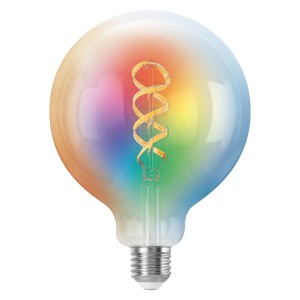 Lampadina LED Osram Matter E27 globo G40, dimmerabile, con sfumatura di colore.