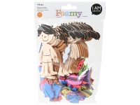 I am Creative Moosgummi-Sticker Dress it up Schaumstoff Bunt 100 Stk.