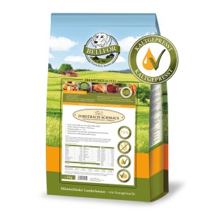 Bellfor cibo secco per cani Forstbach-Schmaus con salmone e trota, 4kg. Alimento senza cereali per cani di taglia grande.