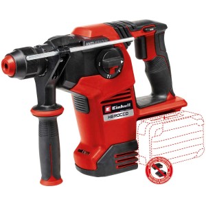 Perforateur burineur sans fil Einhell Herocco 36/28 (sans batterie) en rouge et noir. Idéal pour percer et perforer.