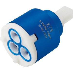 Cartouche céramique Ø 35 mm pour mitigeur monocommande, bleu et blanc, pièce de rechange pour robinets.