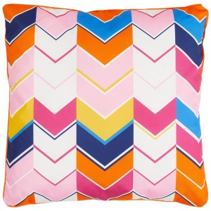 Coussin Andiamo Helia à motif chevron, multicolore, 40x40 cm.