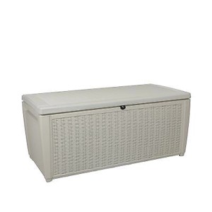 Box da piscina Keter Sumatra bianca (511 l) effetto rattan per accessori piscina.