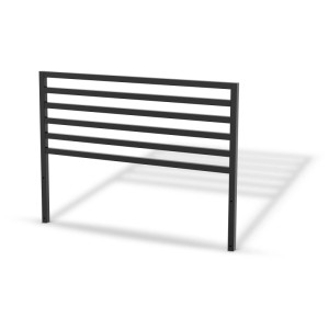 Panneau arrière Cozze pour cuisine extérieure Elements 110 cm, noir mat, revêtement en poudre.