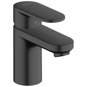 Miscelatore monocomando per lavabo Hansgrohe Vernis Blend 70, nero opaco.